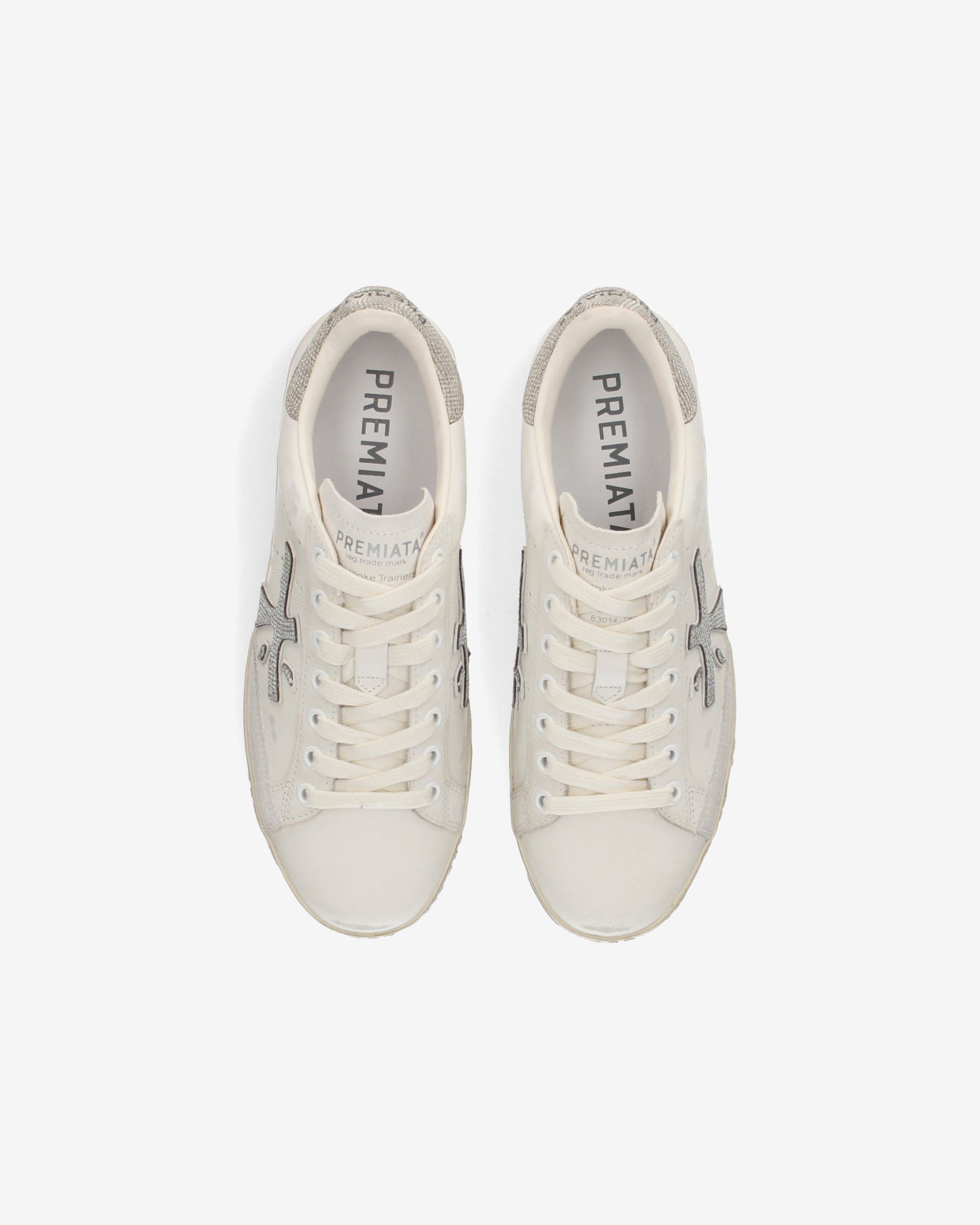 Premiata Stevend 8127 sneakers cuir blanc argent femme