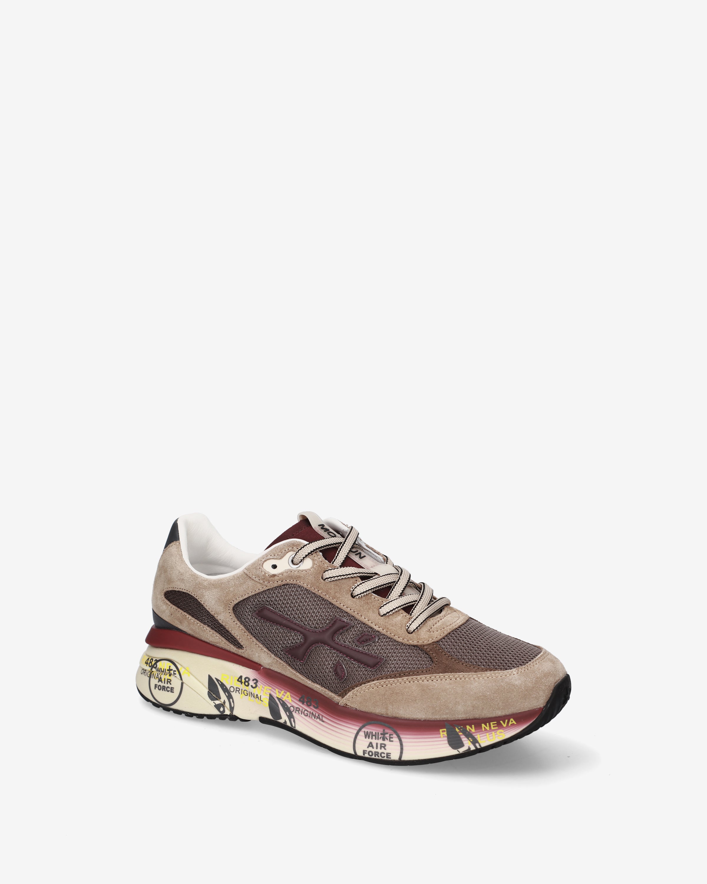 Premiata Moerun 8538 sneakers beige bordeaux