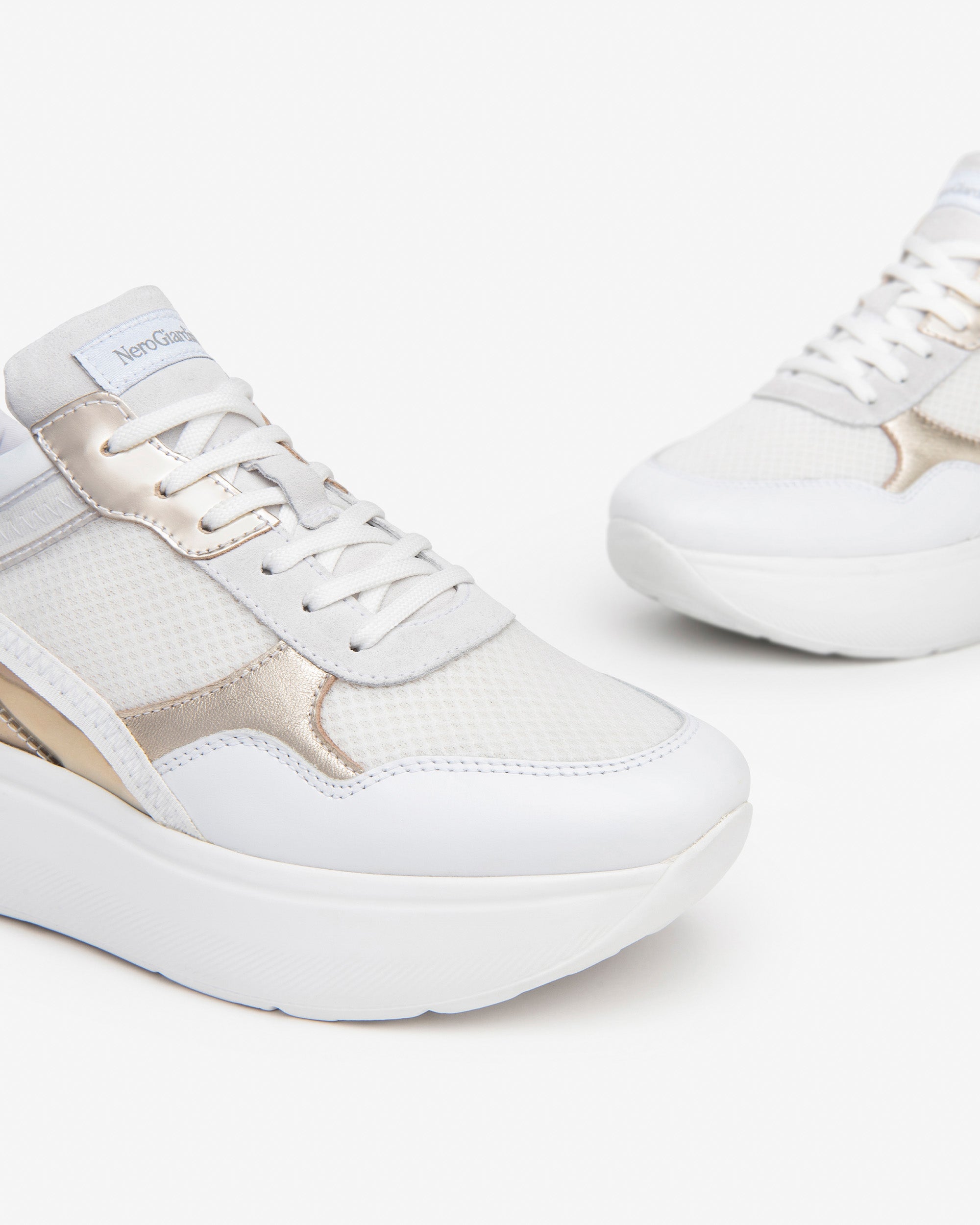 Nero Giardini Sneakers baskets cuir femme toile et daim