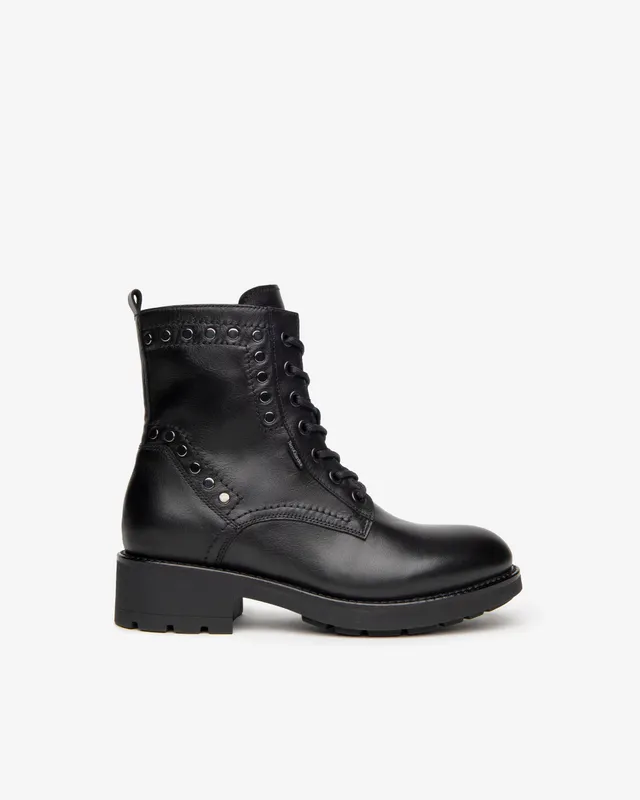 Nero Giardini Combat Boots cuir femme clous