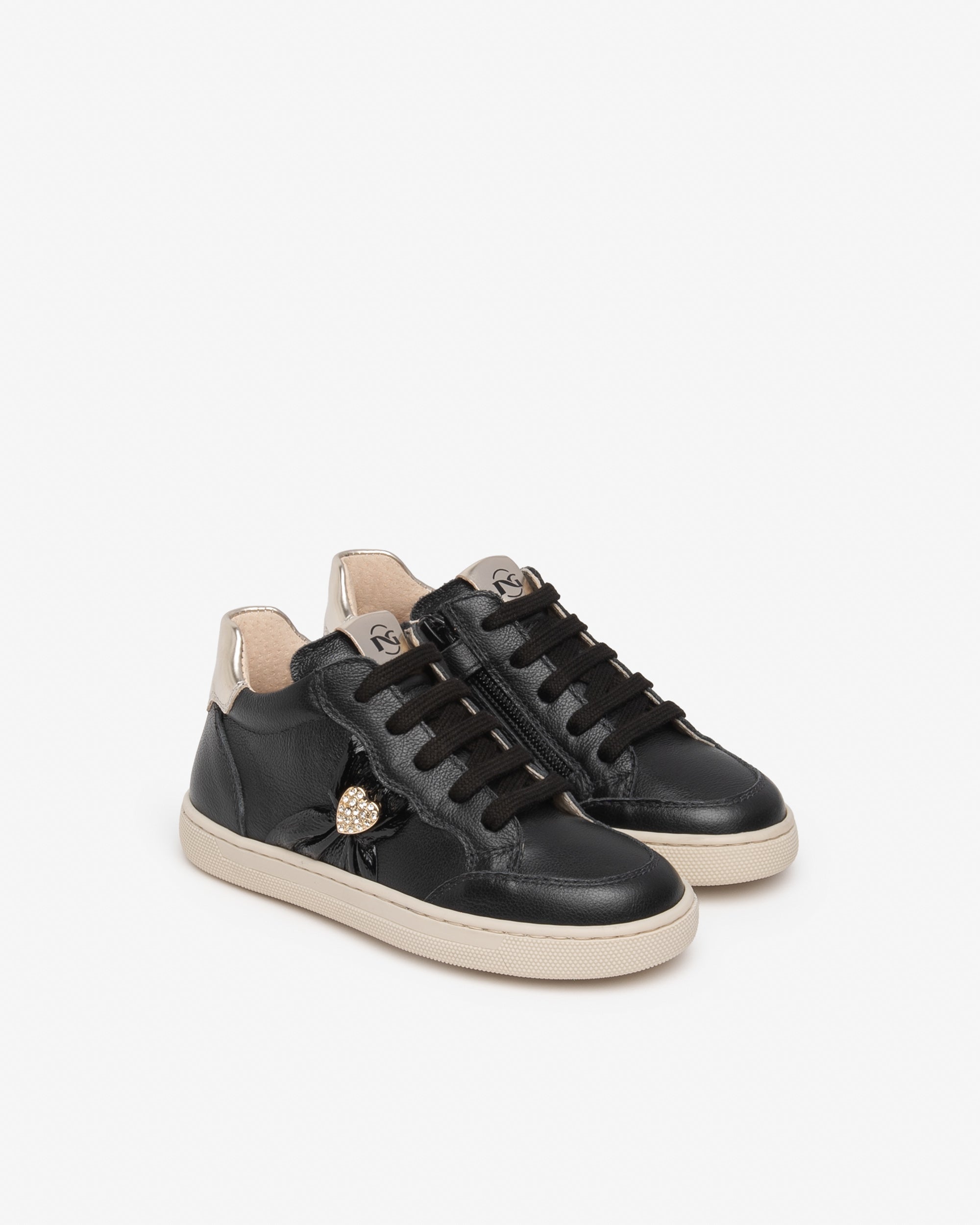 Nero Giardini Sneakers Baskets Fille Cuir Vernis Coeur 28