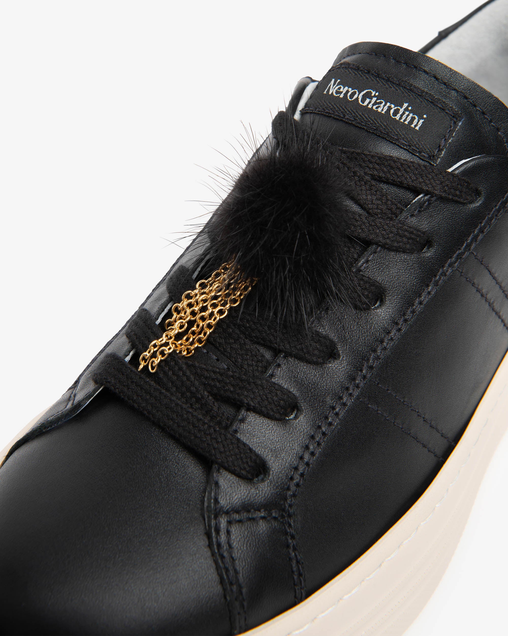 Nero Giardini Sneakers basket cuir femme plateforme 40 mm