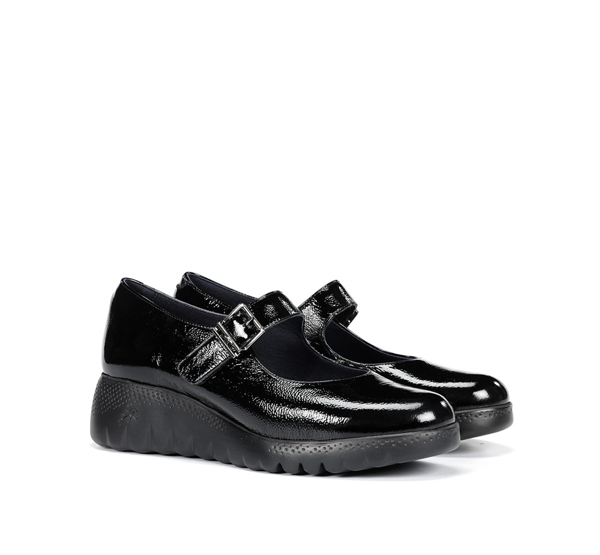 Fluchos Live F2247 chaussure noir femme compensée