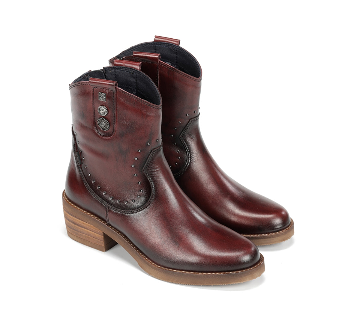 Fluchos Dorking Layla D9549 bottine bordeaux talon bas