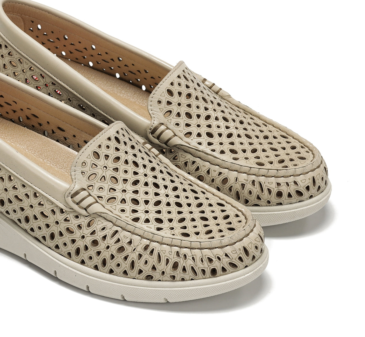 Fluchos Fluvia F2422 mocassins taupe femme cuir