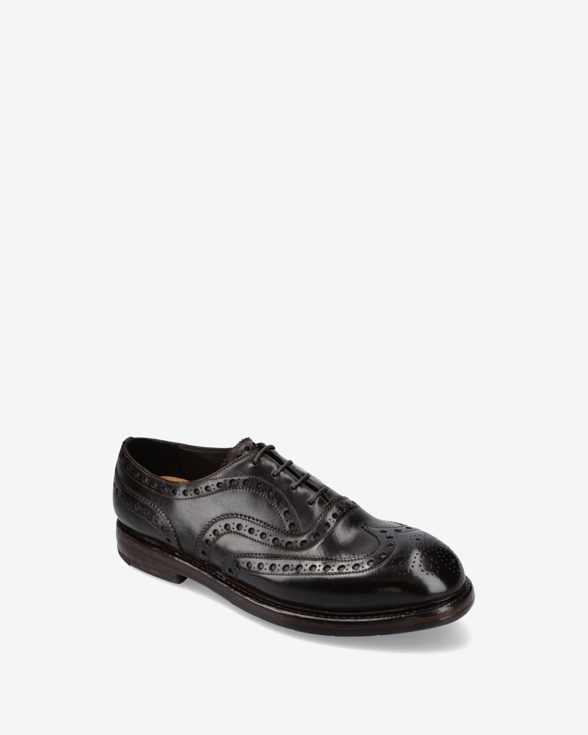 Premiata Oxford Brogue derby cuir cordovan noir