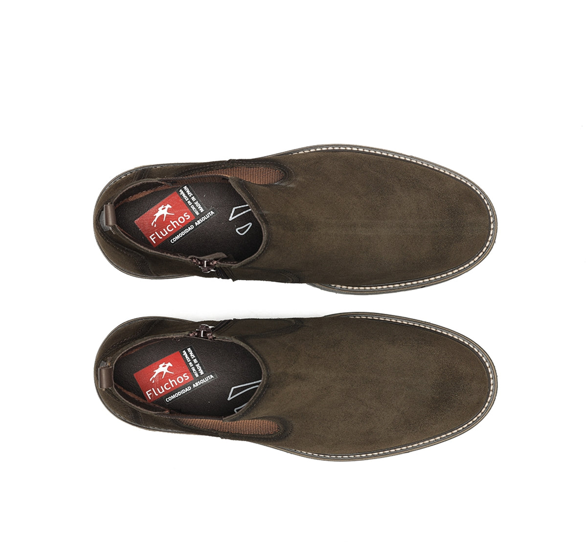 Fluchos Botines Buggy F2323 bottines vert cuir homme
