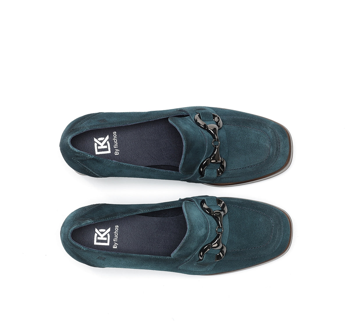 Dorking by Fluchos Cristel D9155 mocassins femme bleus plateforme