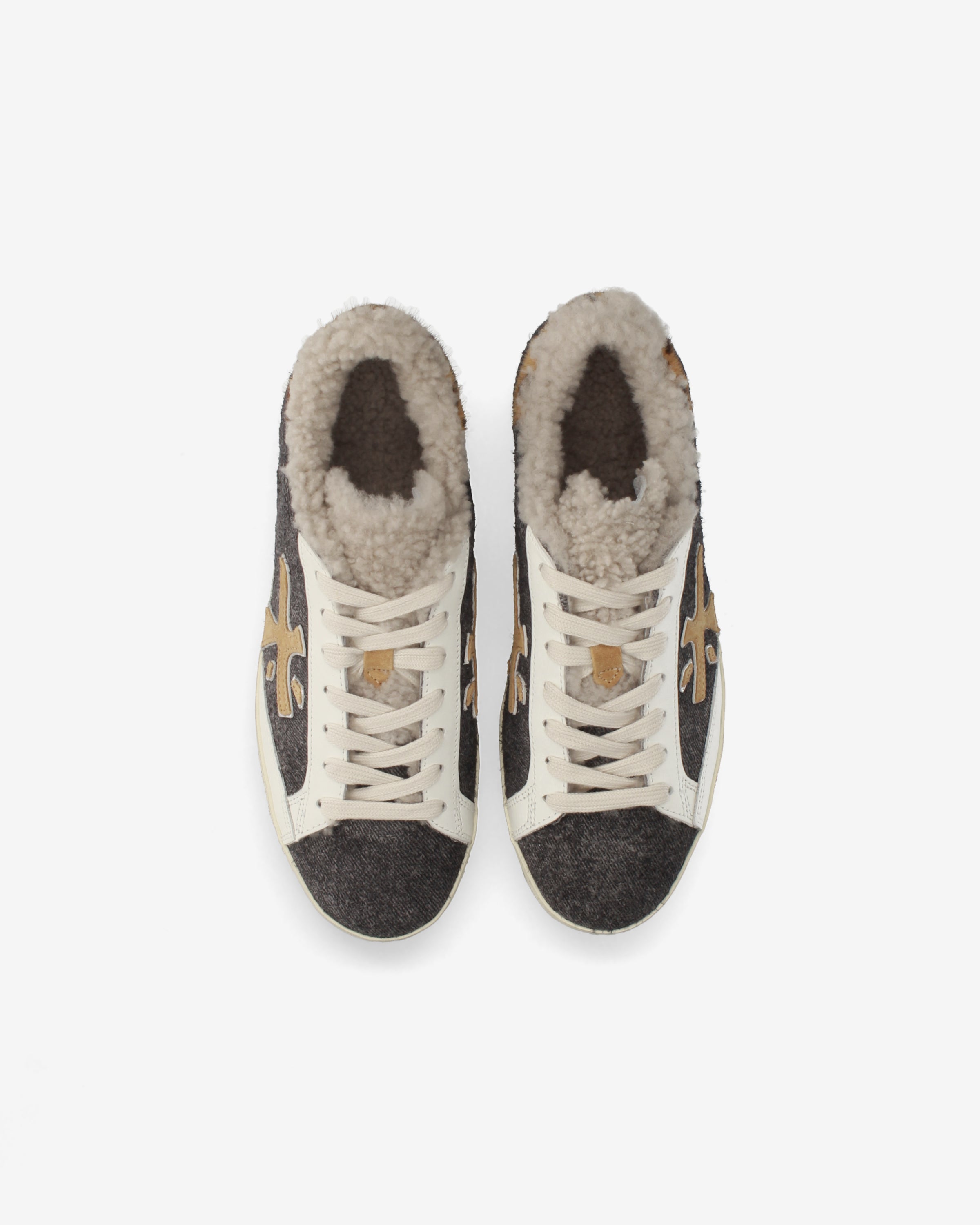 Premiata Stevend 8495m baskets gris fourrure femme