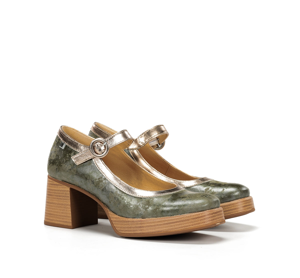 Dorking Cristel D9661 sandales femme vert plateforme