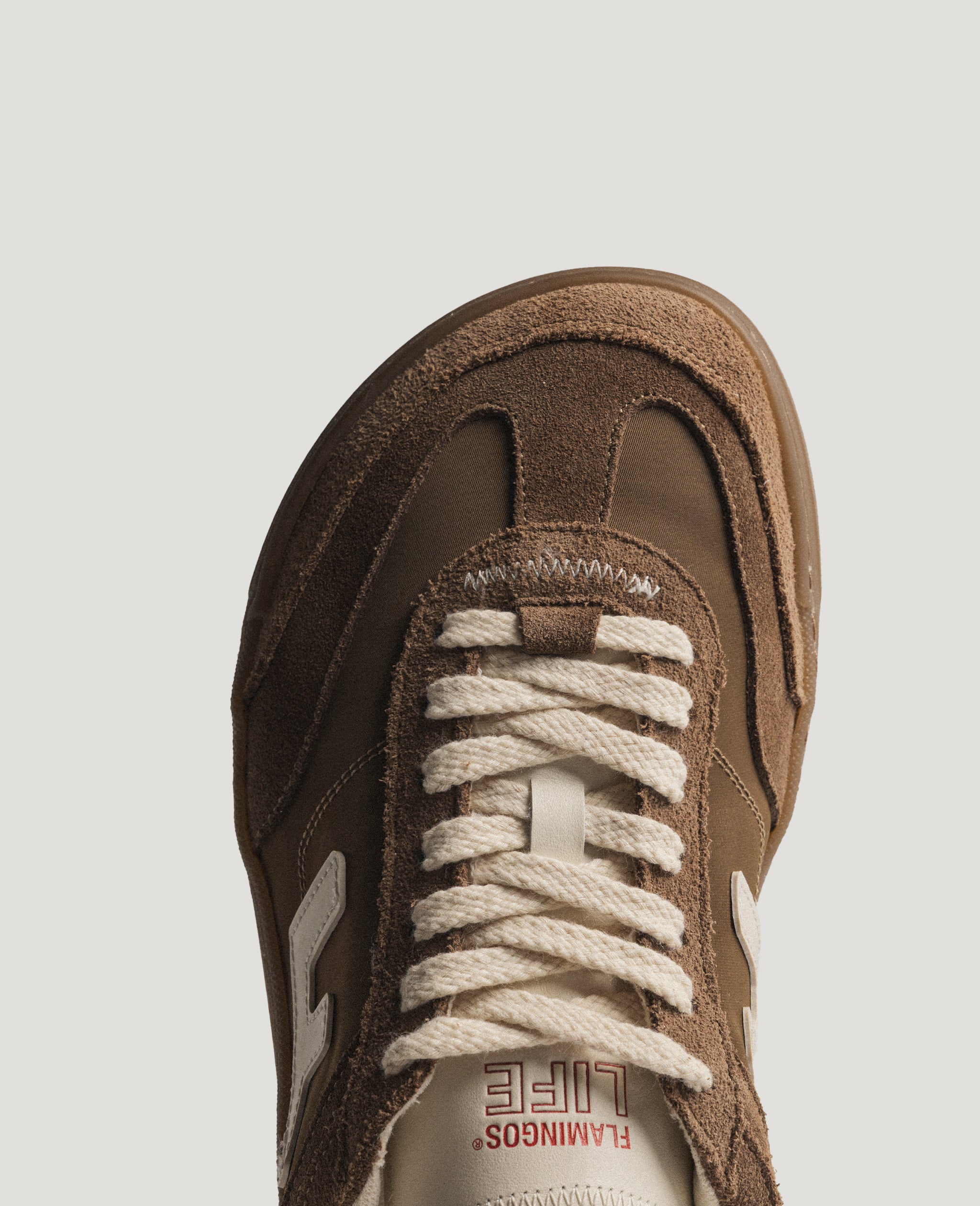 Flamingos Life Zero Tennis chaussures barefoot chestnut cuir