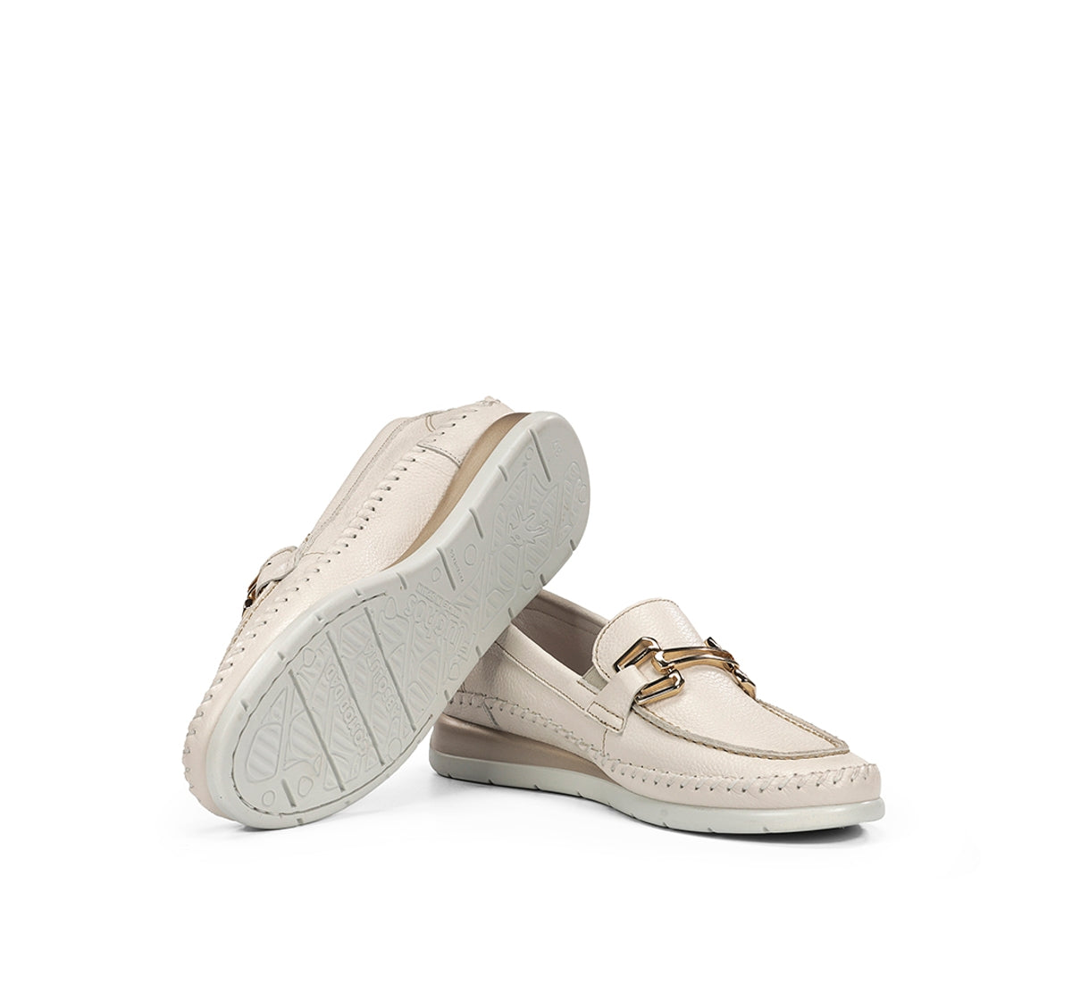 Fluchos Sella F2141 mocassin taupe femme cuir compense
