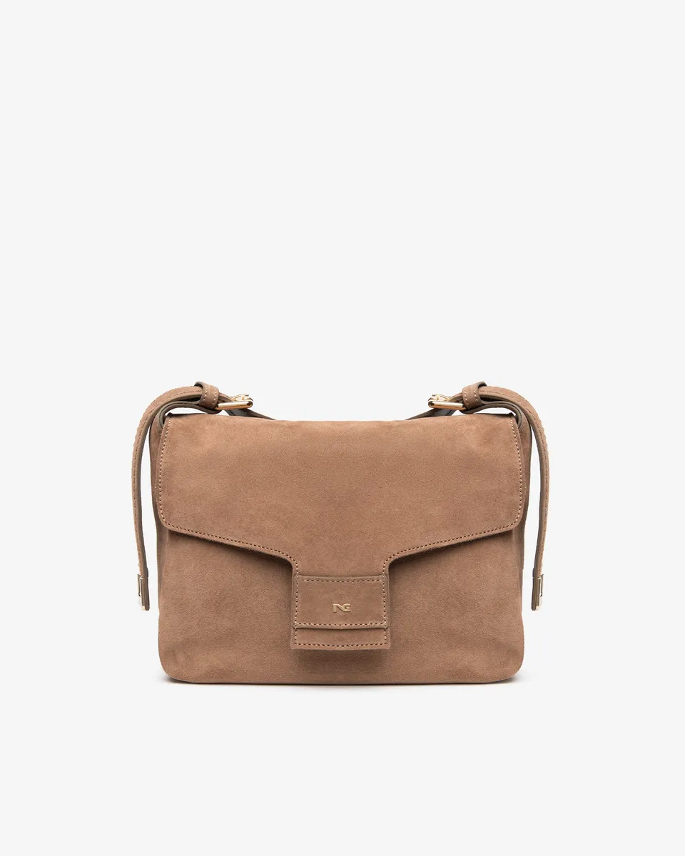 Nero Giardini Bags sac épaule daim femme boucle dorée