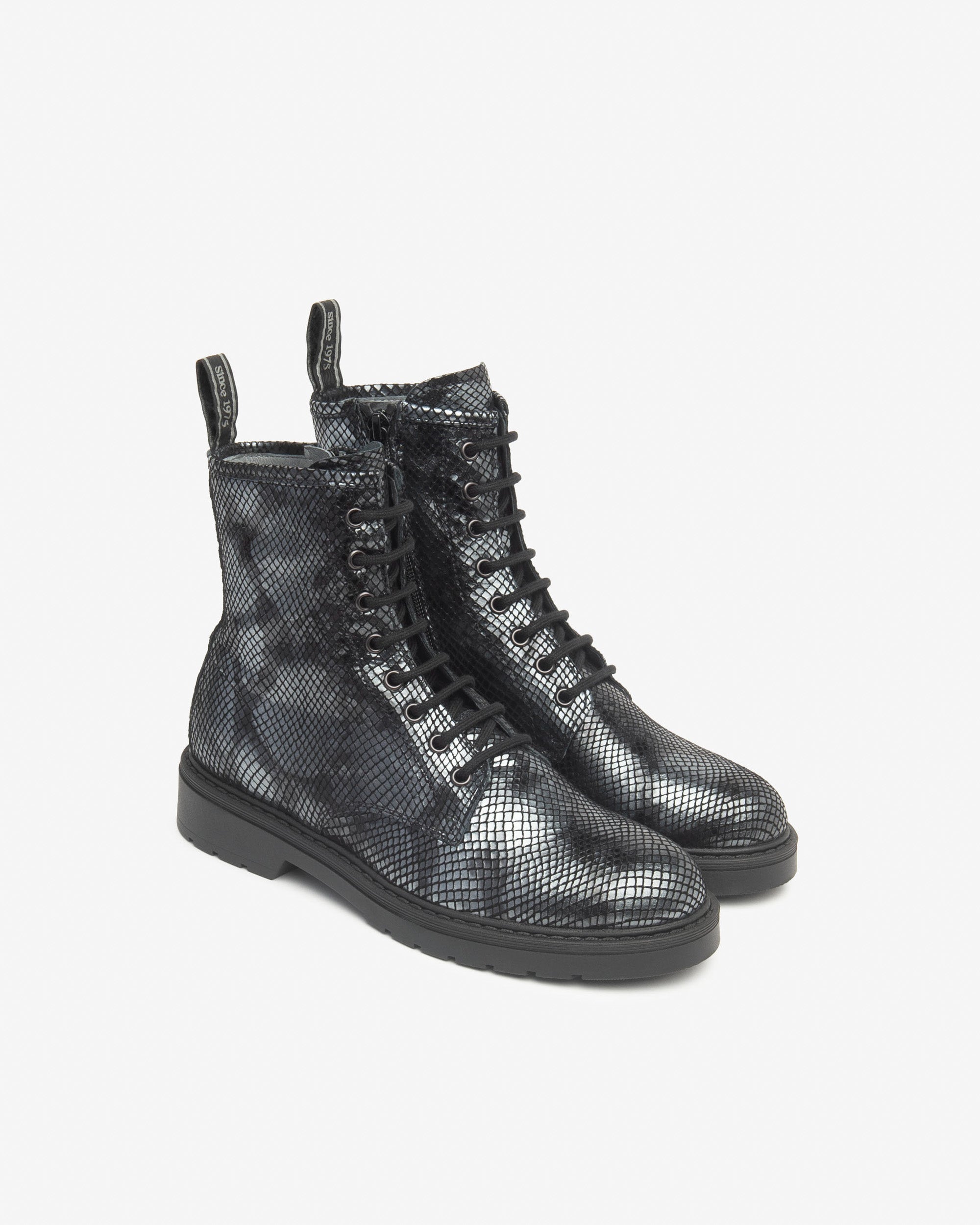 Nero Giardini Combat Boots rangers cuir talon 30 mm
