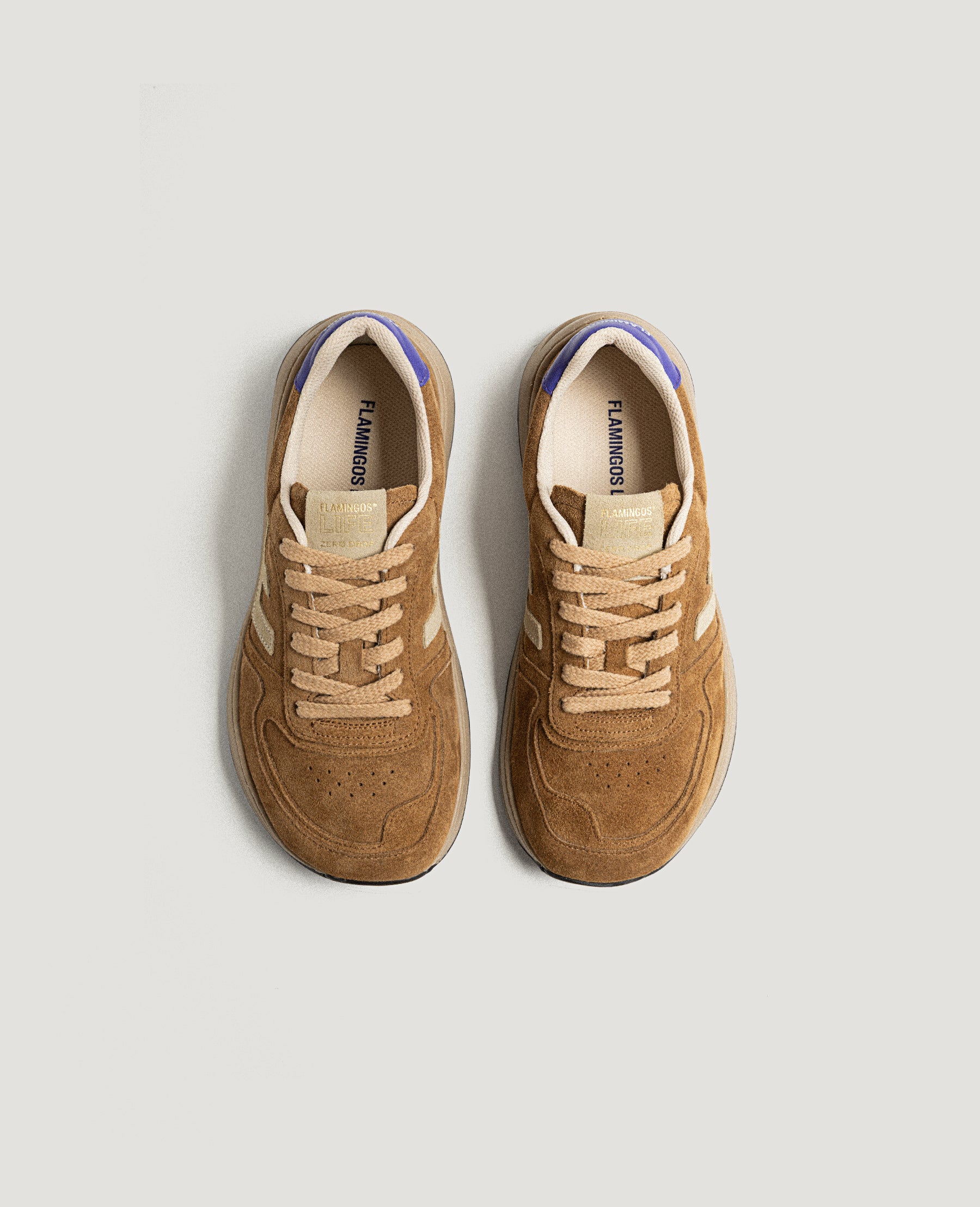 Flamingos Life Zero Drop Suede sneaker barefoot cuir rusty