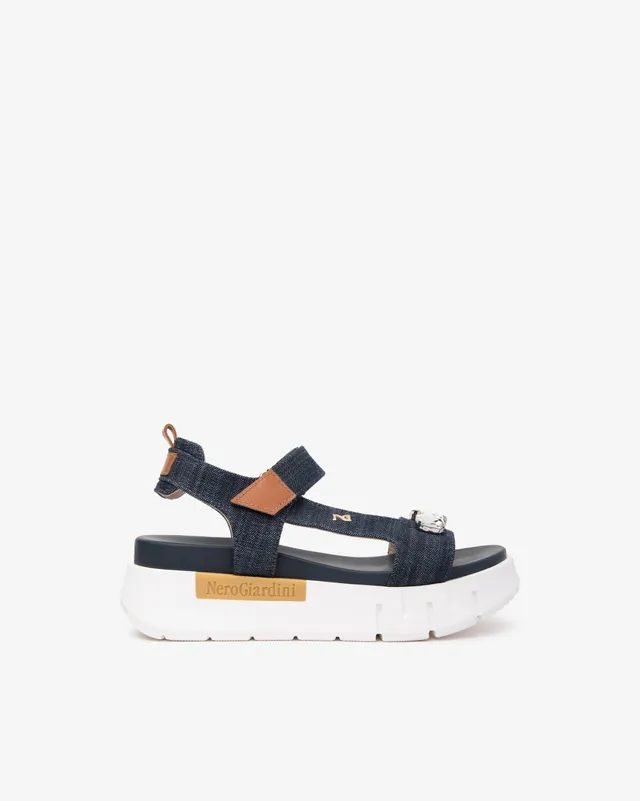 Nero Giardini Sandals sandales cuir femme tissu