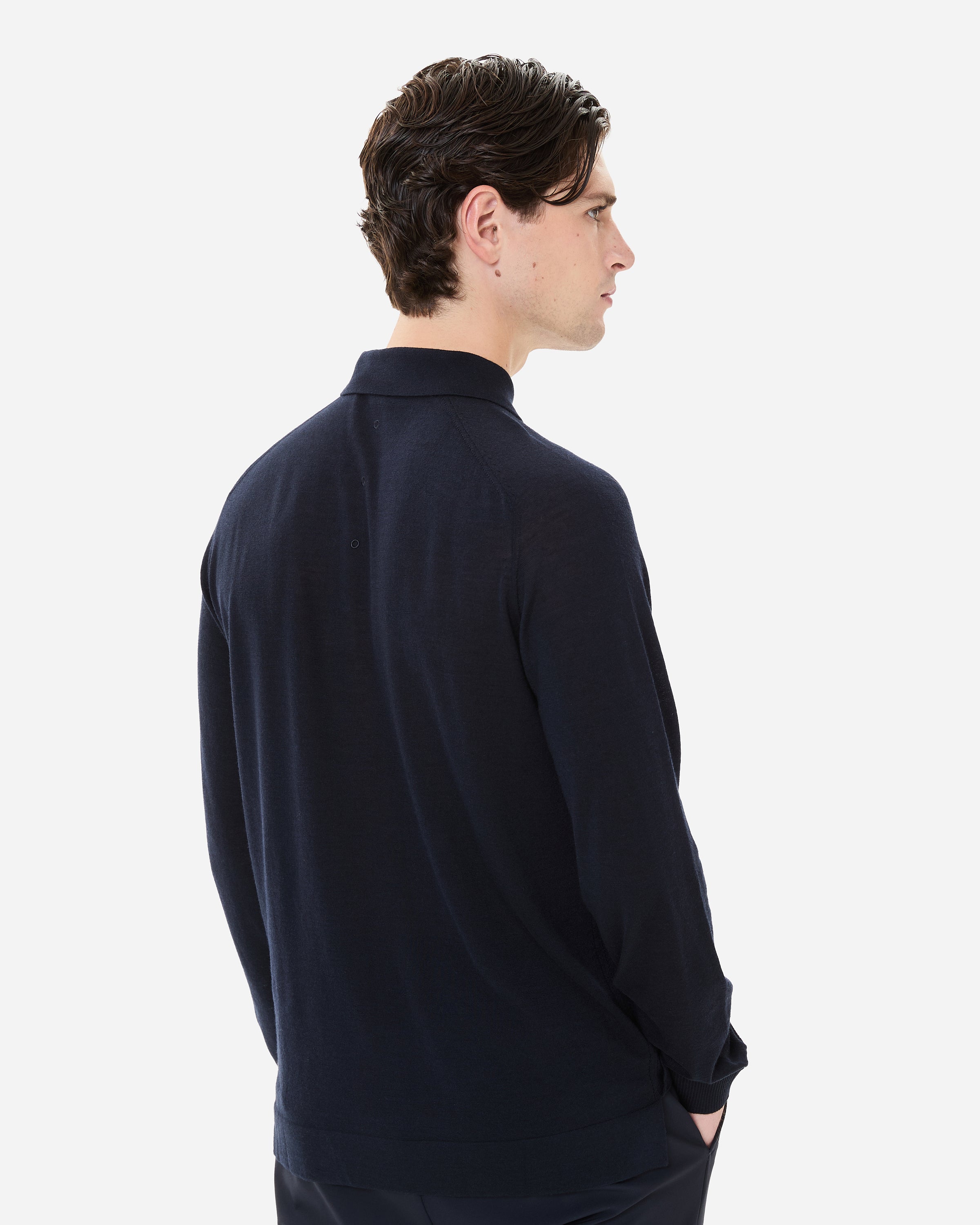 Premiata Polo Knit polo tricoté homme bleu marine
