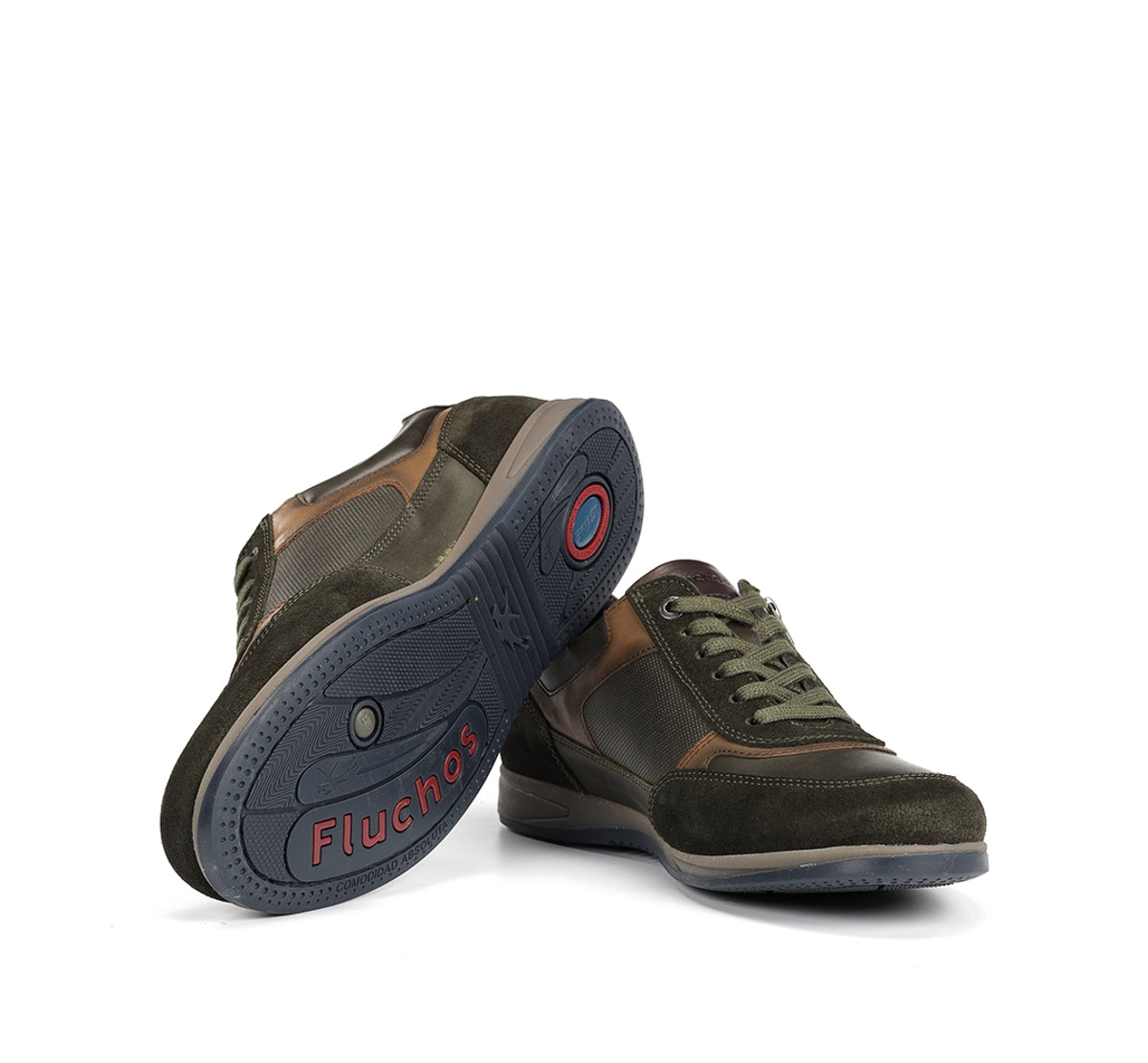 Fluchos Daniel F1288 baskets vertes homme marche