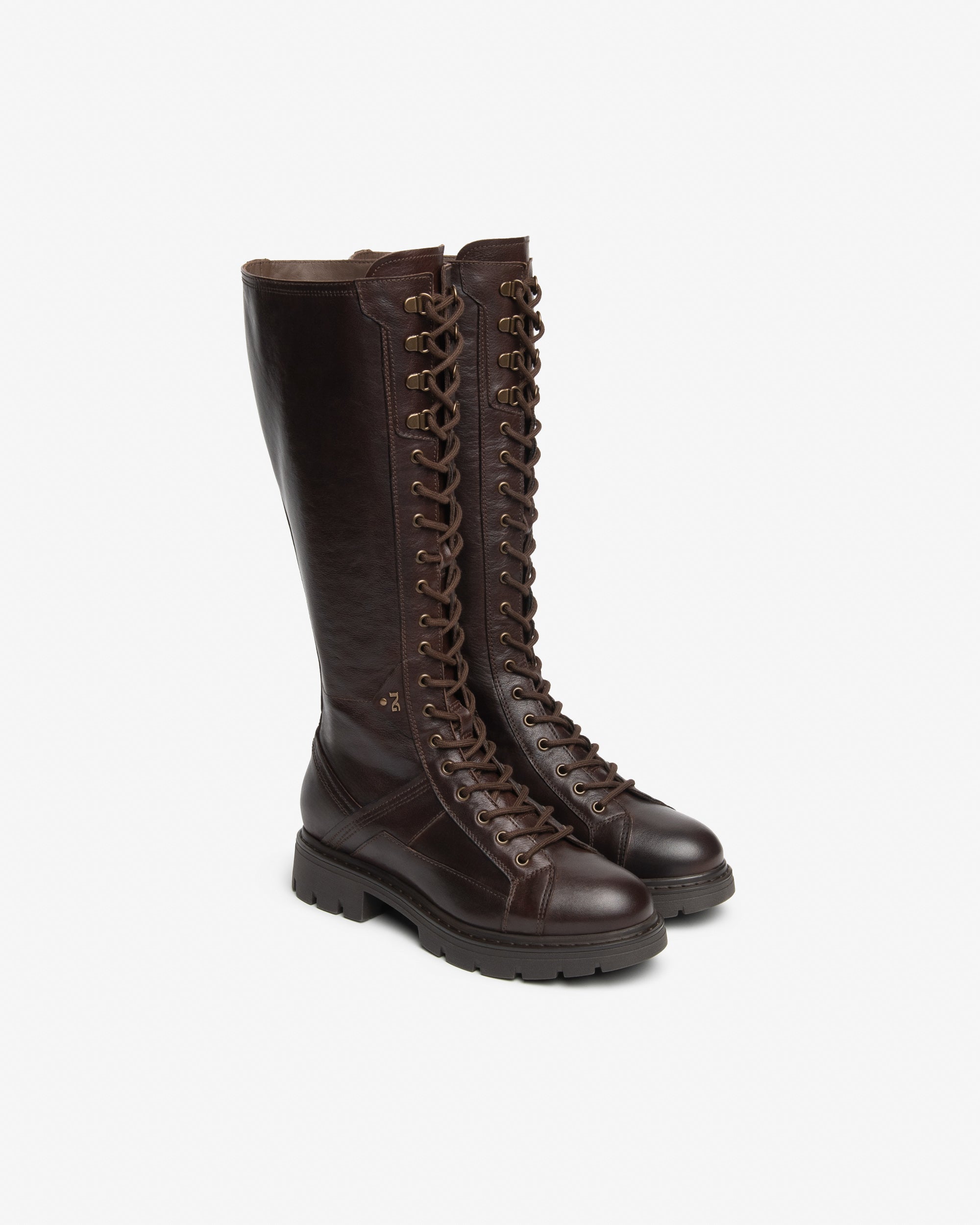 Nero Giardini Boots Bottines Cuir Lacets Talon 3 cm Femme