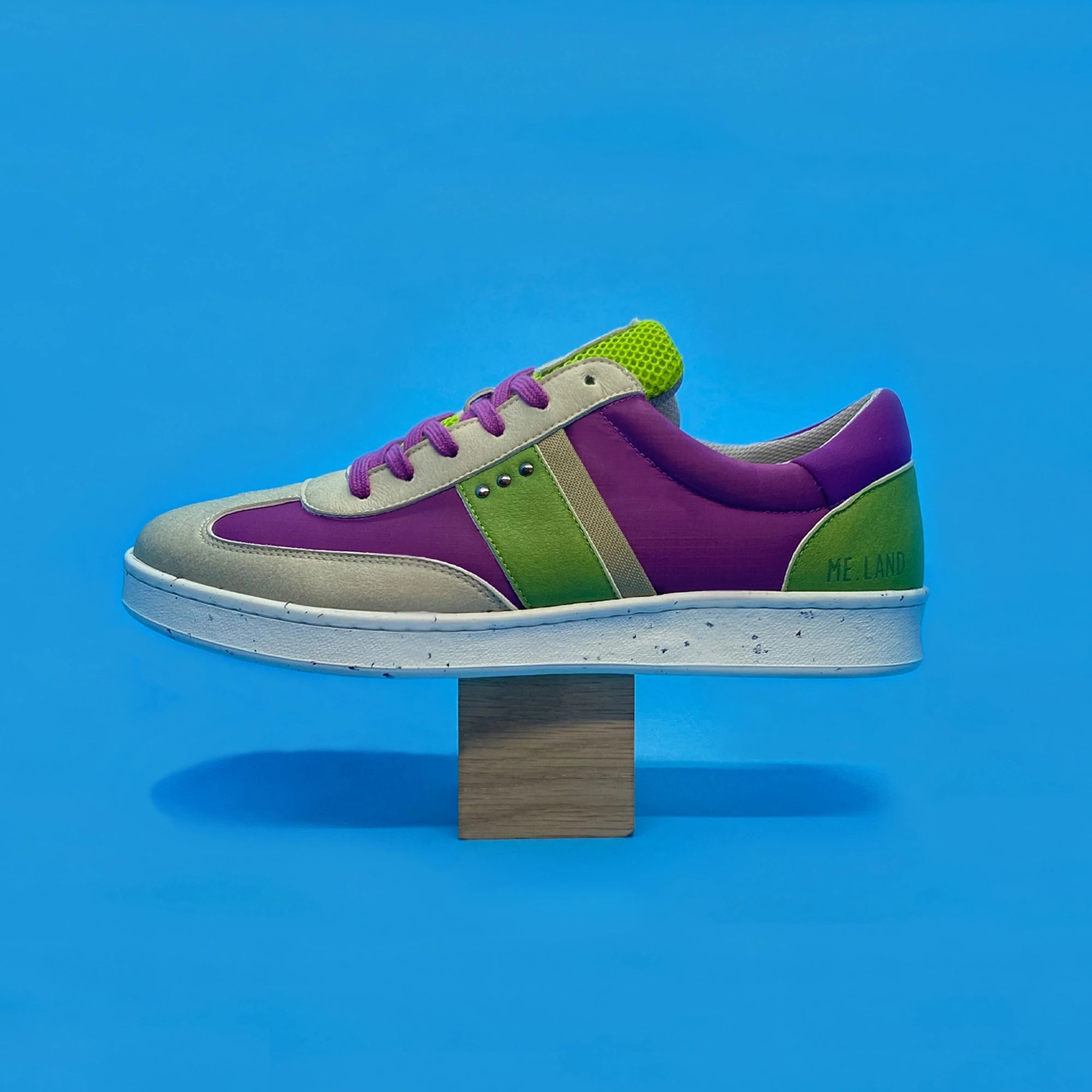 Me.Land Vivace basket vegan beige violet vert nylon