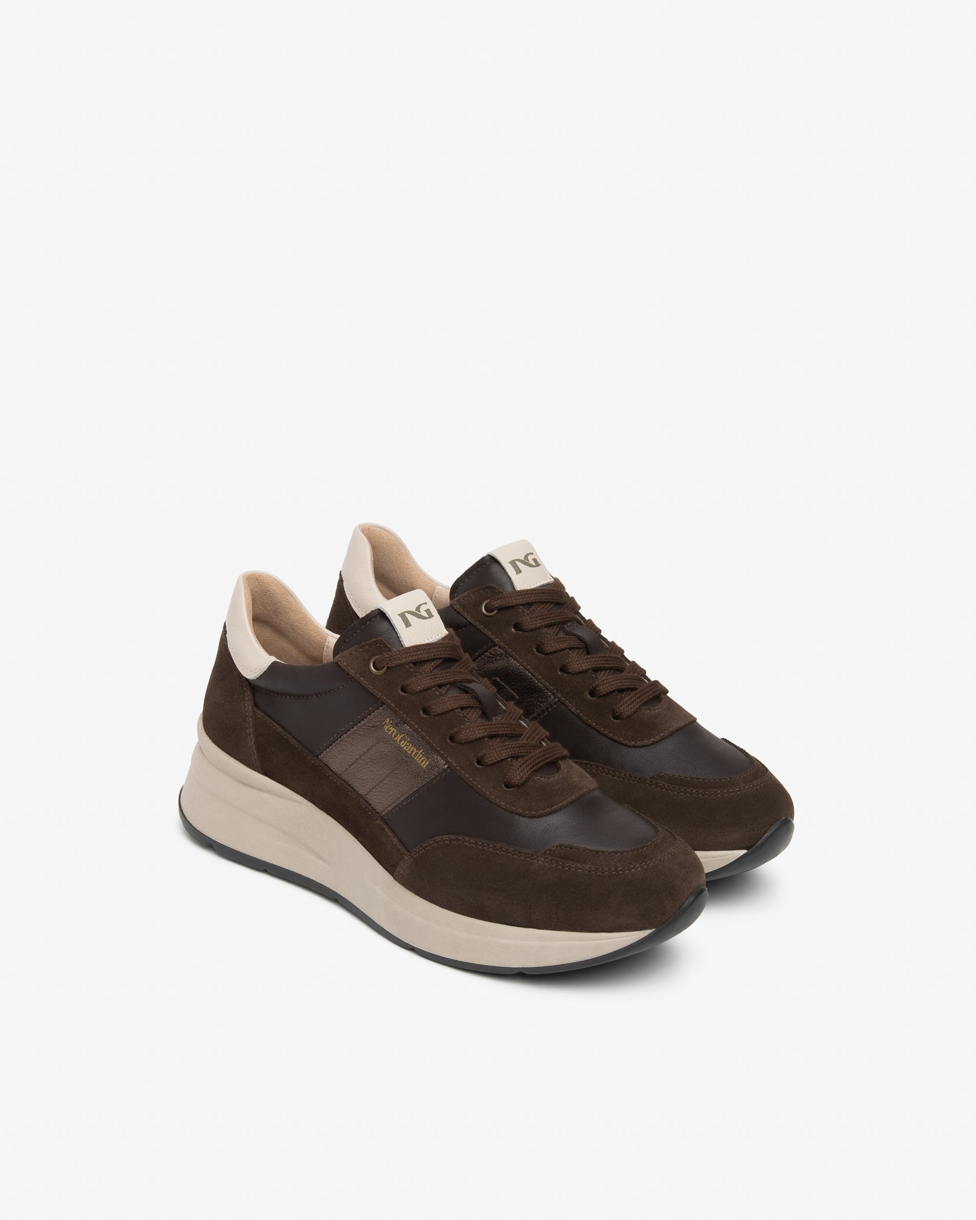 Nero Giardini Sneakers baskets femme cuir plateforme