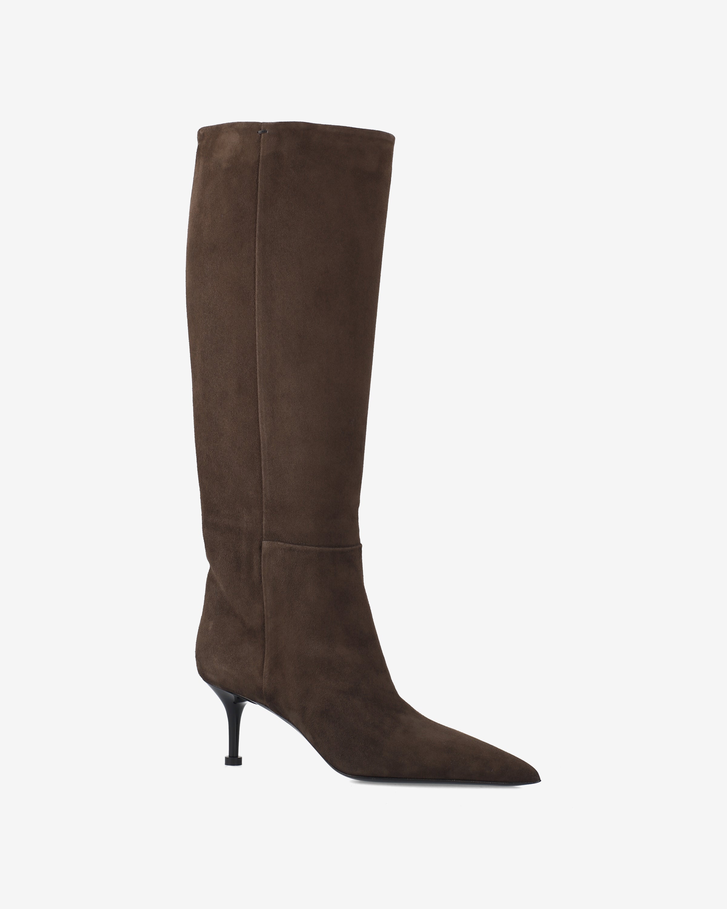 Premiata bottes hautes femme daim marron talon 6,5 cm