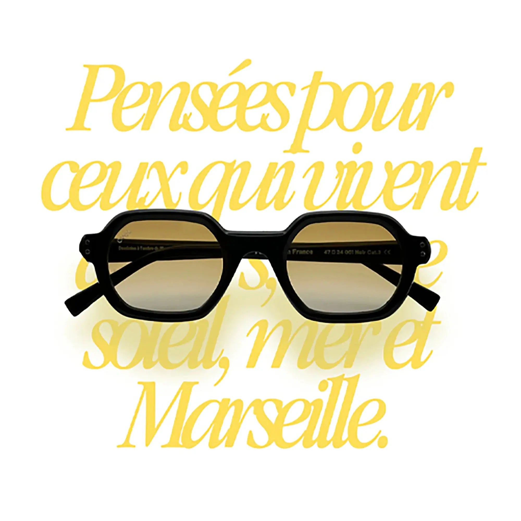 Me.Land Cyel 001 lunettes de soleil noires recyclées
