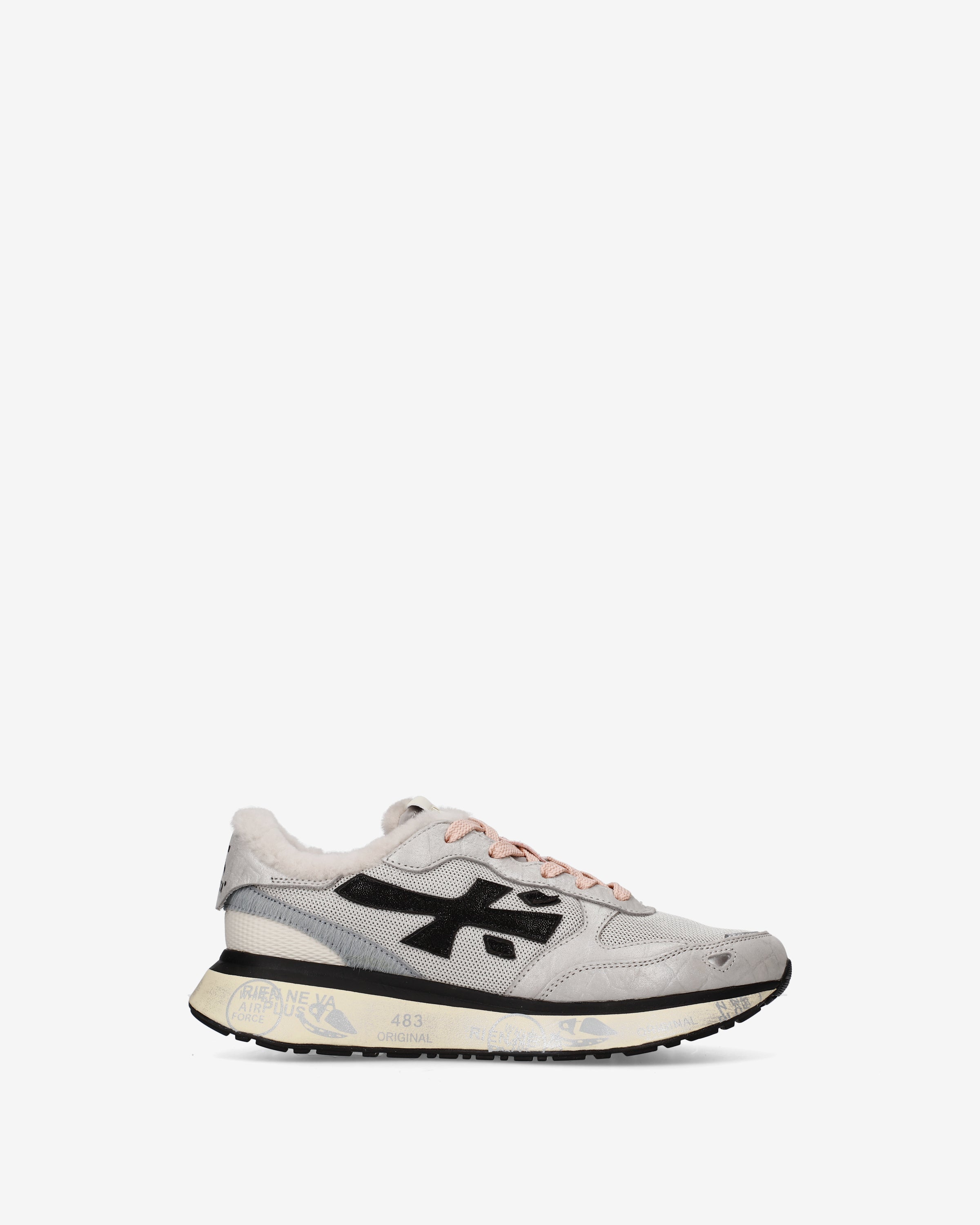 Premiata Lauryn 8533m baskets femme crème fourrure
