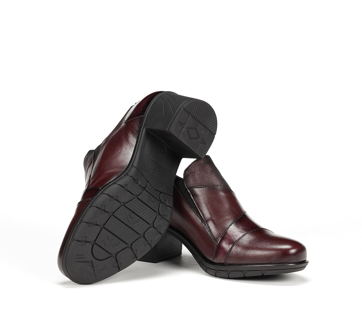 Fluchos Slip On Nydia F1802 mocassins bordeaux femme cuir