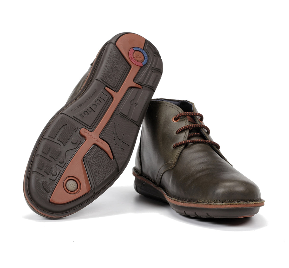 Fluchos Alfa F0701 bottines vert homme cuir