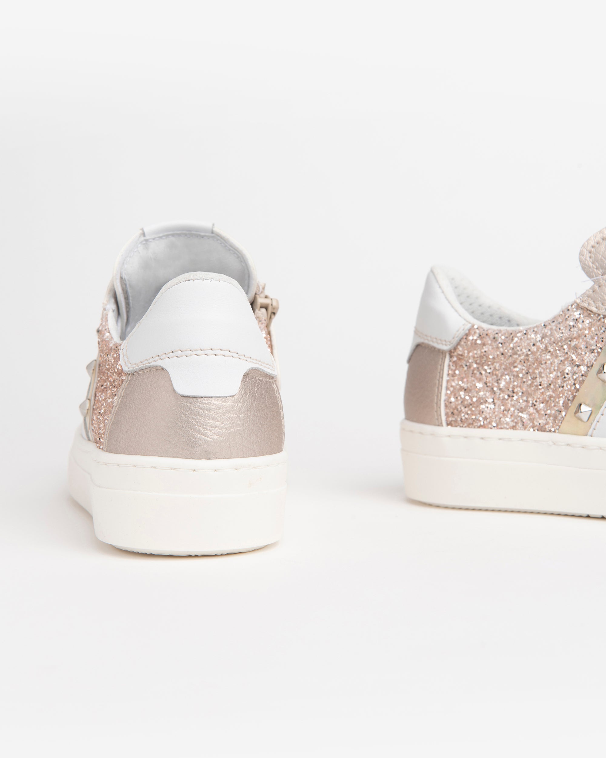 Nero Giardini Sneakers baskets fille cuir paillettes zip