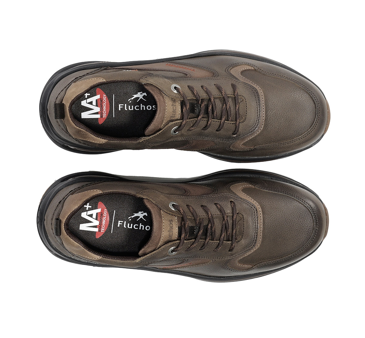 Fluchos Showstep F2567 baskets homme vert lacets confort