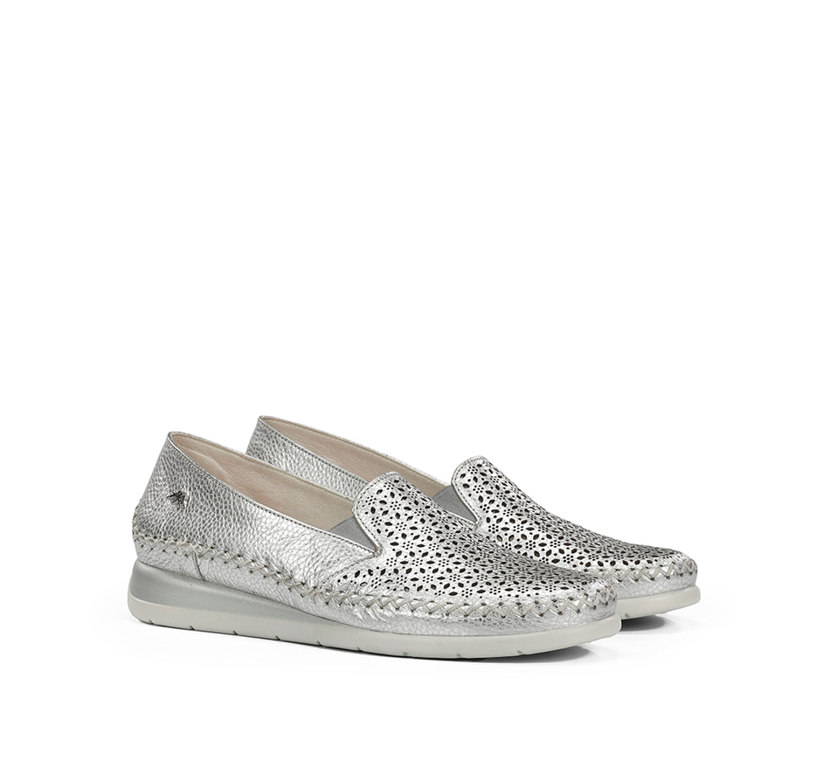 Fluchos Sella F2144 slip on femme argent confort