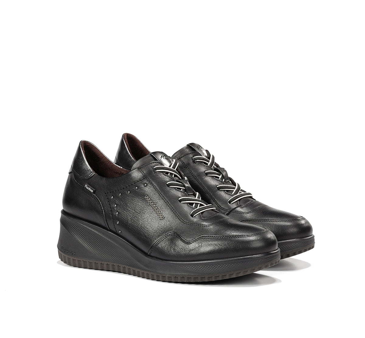 Fluchos Novax F2545 baskets noires femme compensées