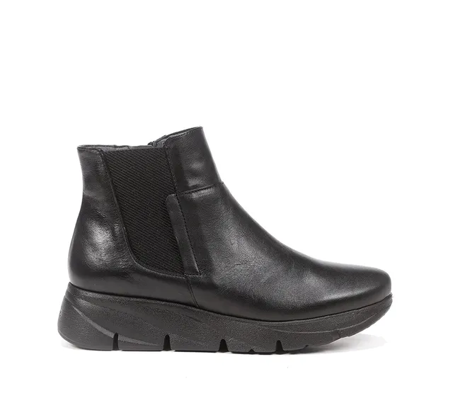 Fluchos Bona F1361 bottines noires femme compensées