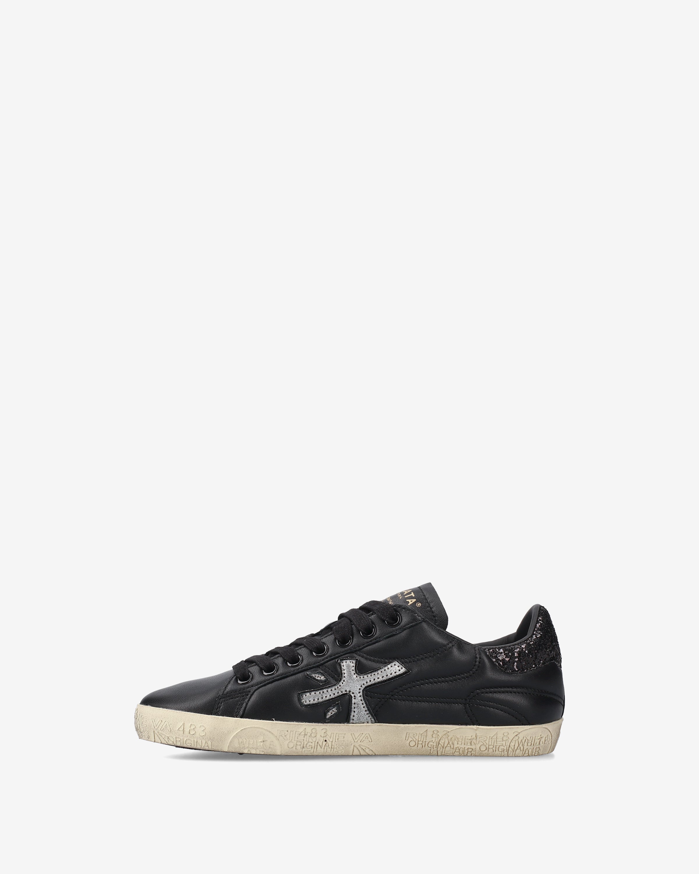 Premiata Stevend 7614 baskets femme noir argent