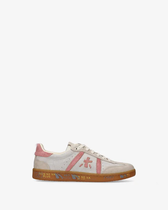 Premiata Bonnied 8574 baskets femme beige rose daim