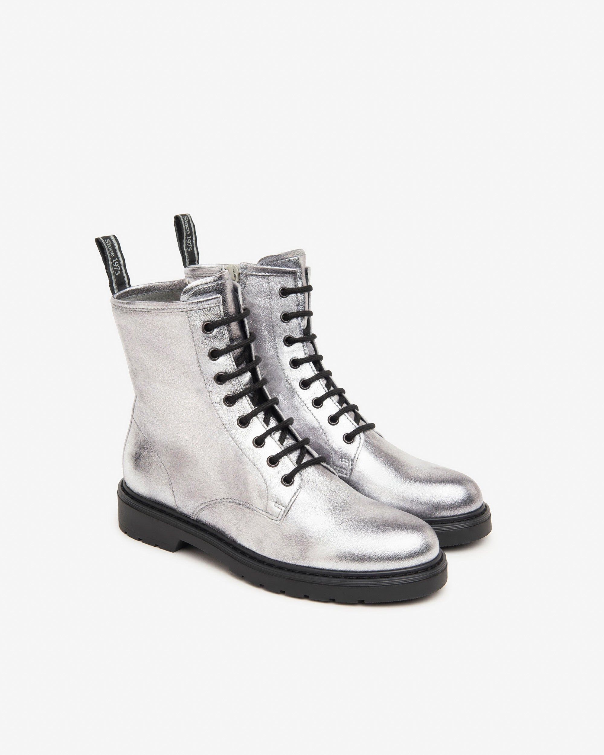 Nero Giardini Combat Boots rangers femme cuir lacets