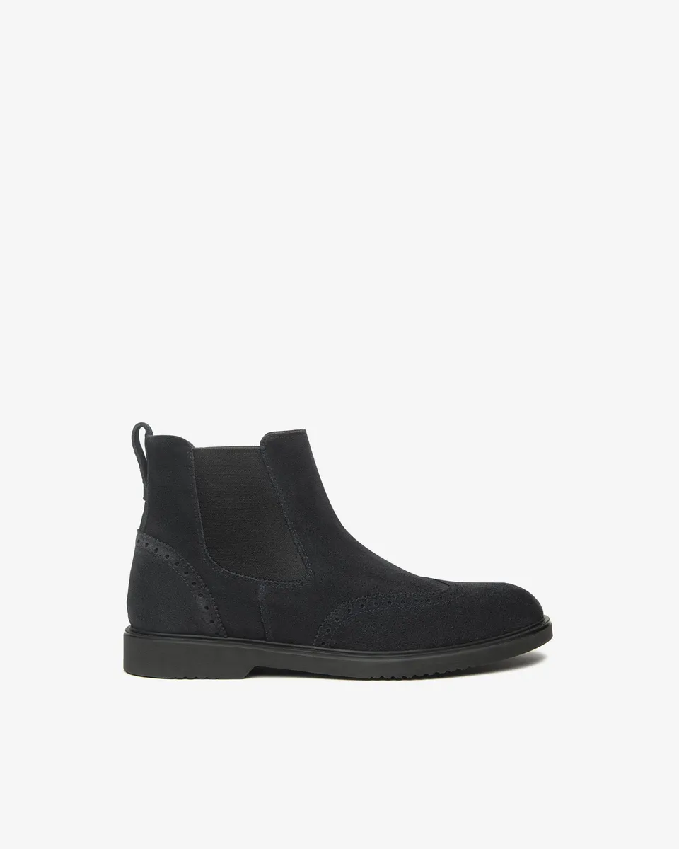 Nero Giardini Chelsea Boots homme daim made in Italy