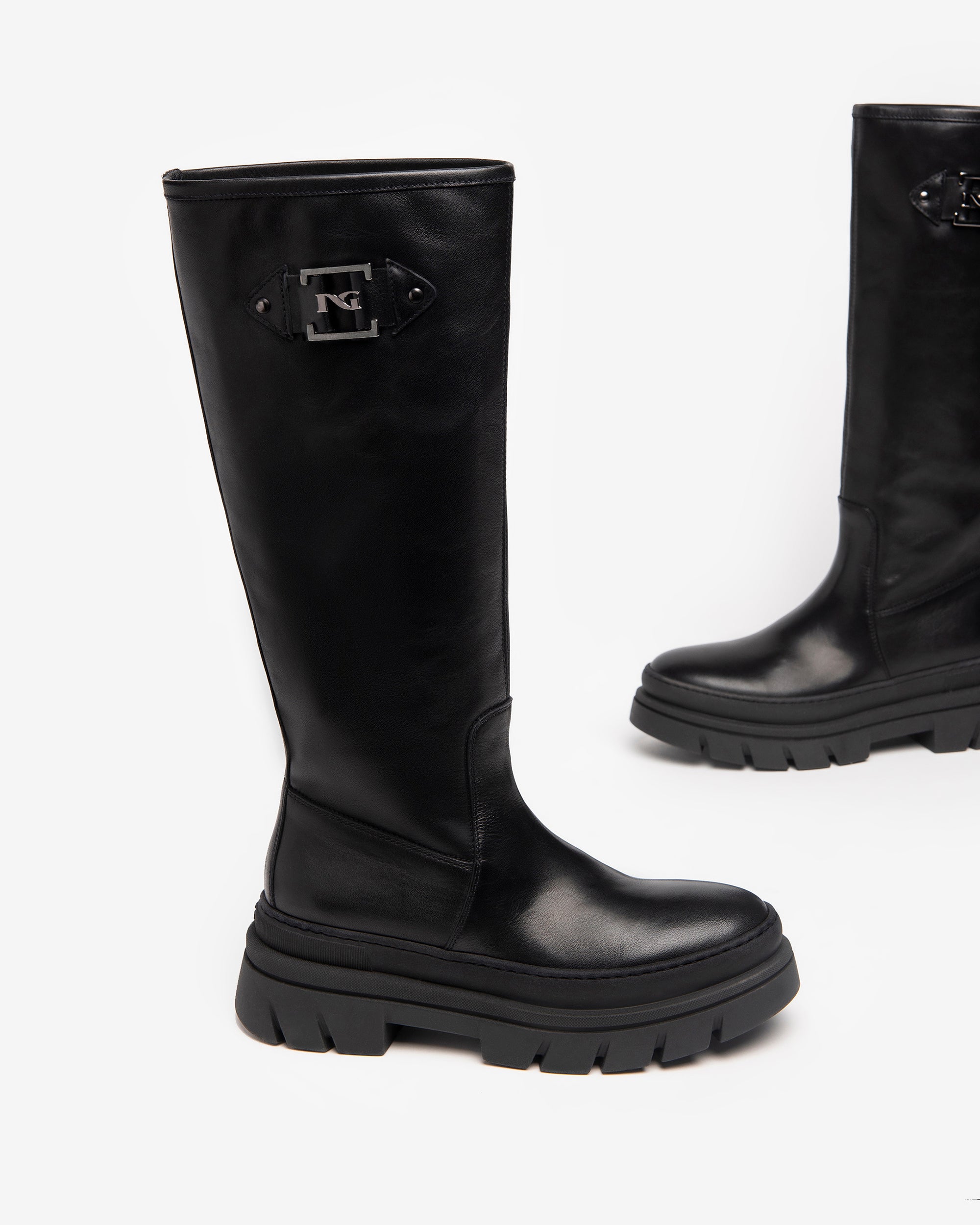 Nero Giardini Boots bottes femme cuir combat hiver