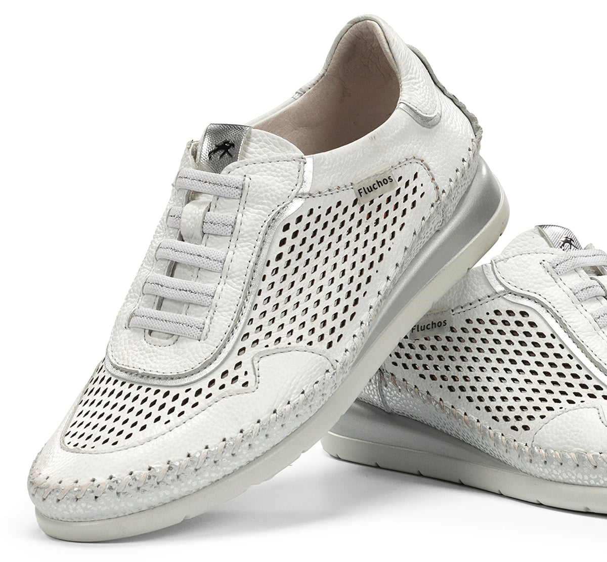 Fluchos Sella F2143 basket blanche femme compensee