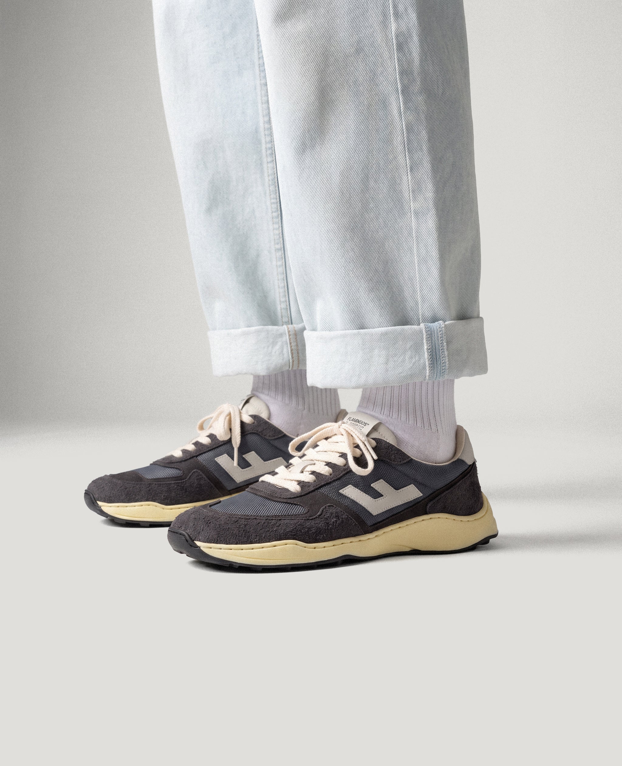 Flamingos Life Zero Drop Anthracite baskets barefoot gris