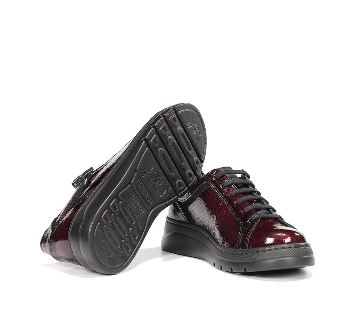 Fluchos Pompas F1666 baskets femme bordeaux cuir