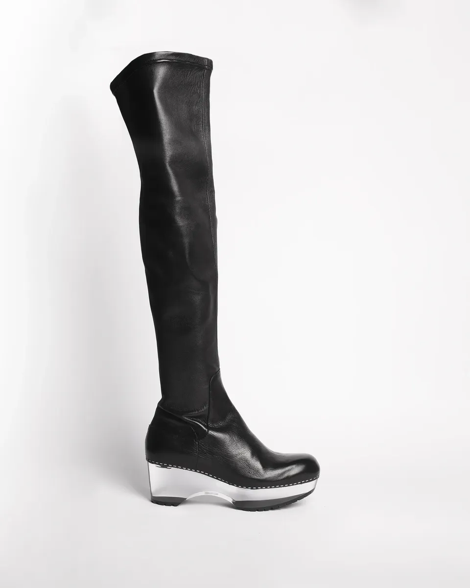 Premiata Scultura 012 Bottes Cuir Femme Pointure 38 Talon Transparent