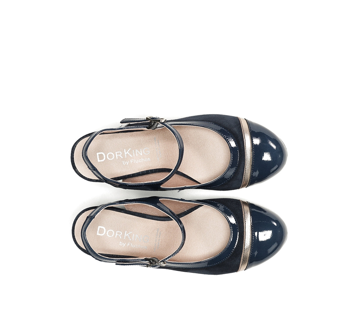Dorking by Fluchos Rodin D9093 escarpins bleu talon