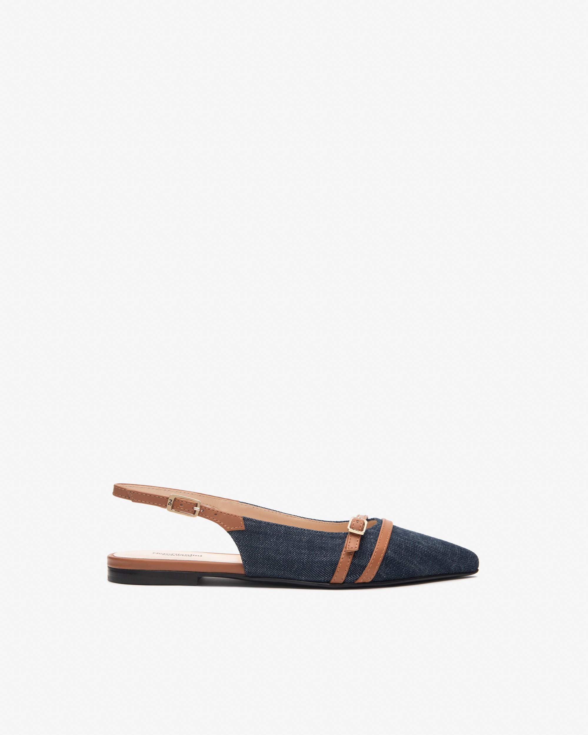 Nero Giardini Slingback Ballerines Cuir Femme Tissu