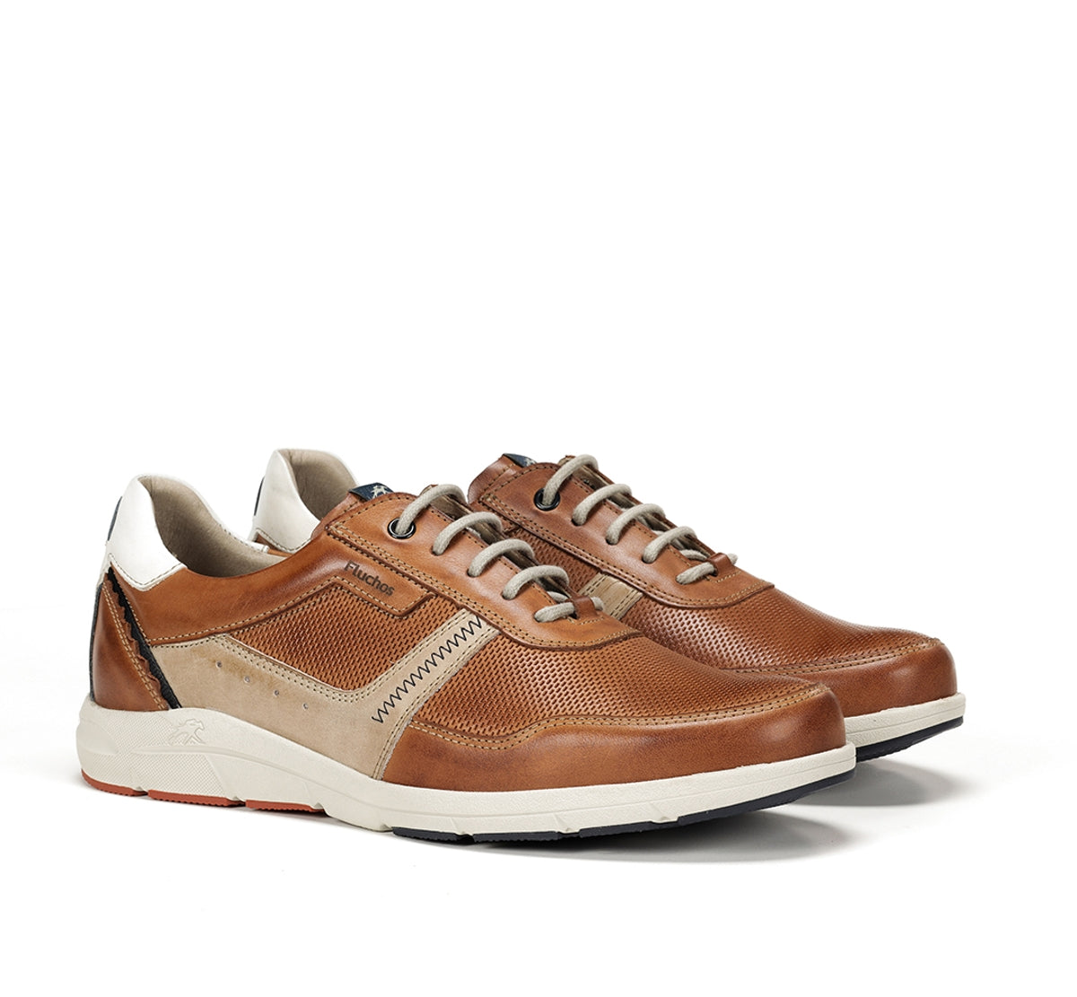 Fluchos Kai F1991 baskets homme marron cuir large