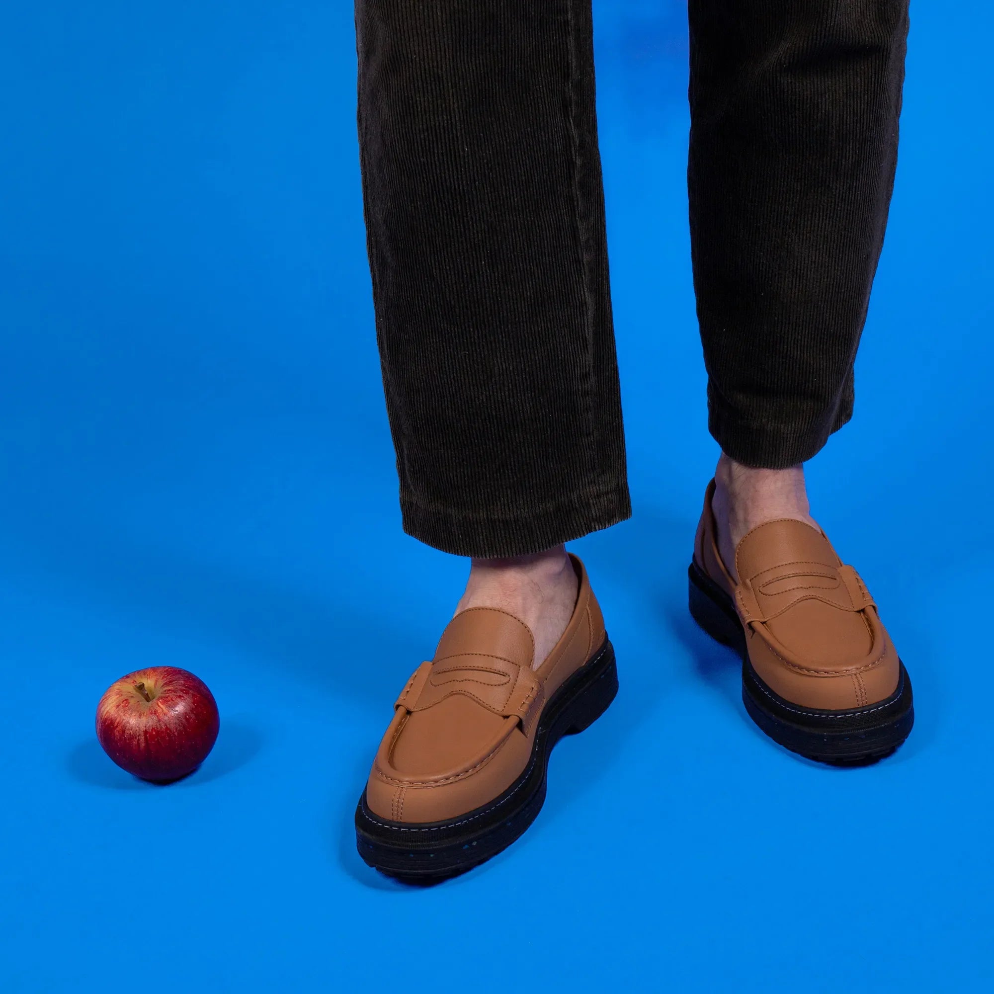 Me.Land Rando mocassin vegan cognac cuir de pomme