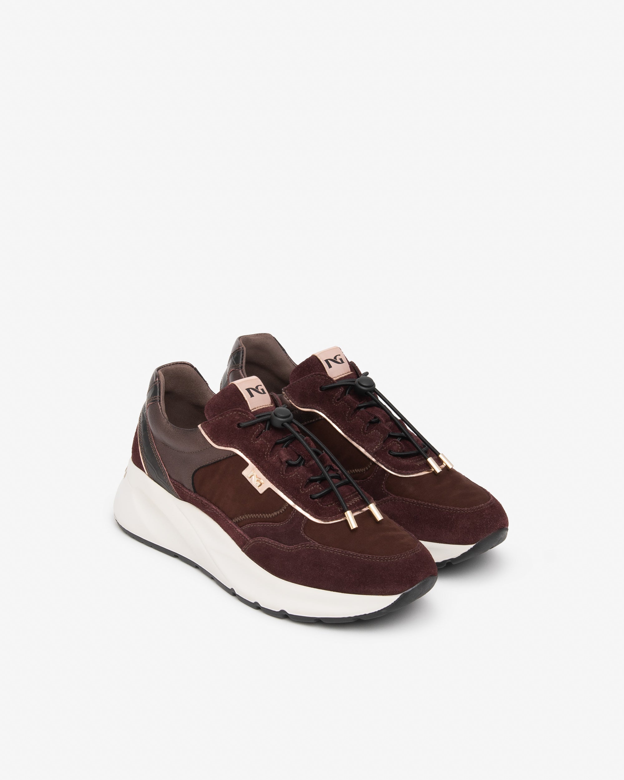 Nero Giardini Sneakers basket femme cuir toile 35-41