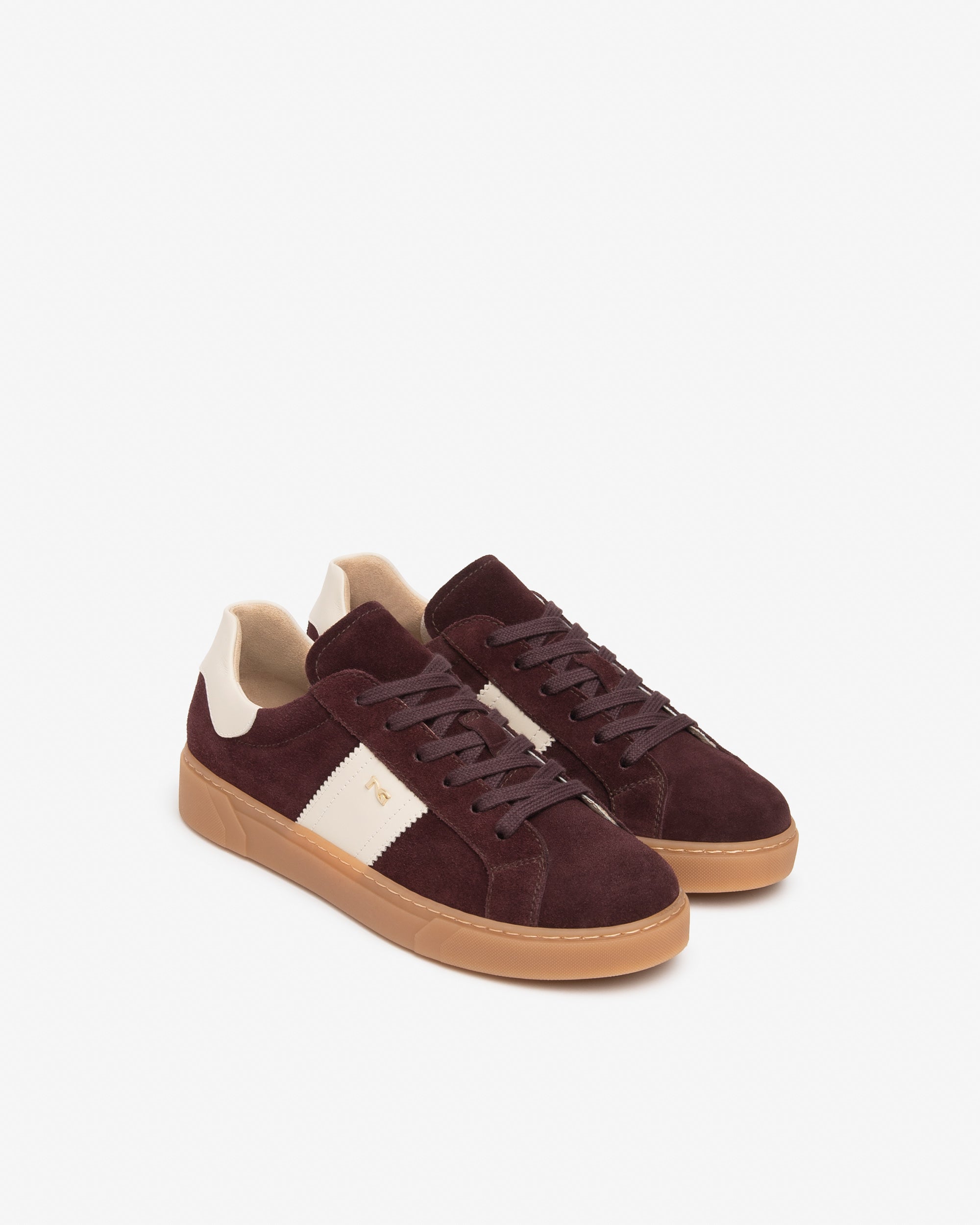 Nero Giardini Sneakers baskets daim cuir femme à lacets